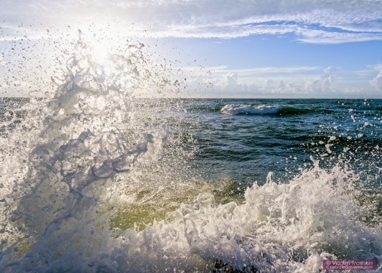 Galveston Waves Crashing