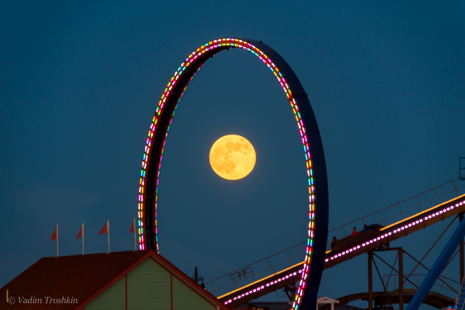 Supermoon in Galveston. 